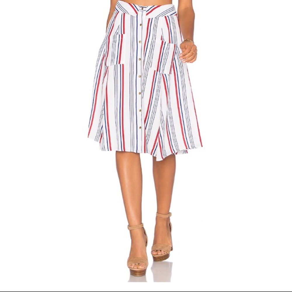 NEW Tularosa Oliver Skirt in Blue & Red Stripe S - Picture 3 of 6